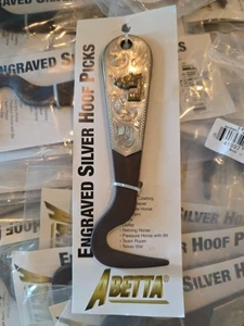 FANCY!!  Horse 🐎  HOOF PICK SILVER ENGRAVED HIGH QUALITY - Picture 1 of 2