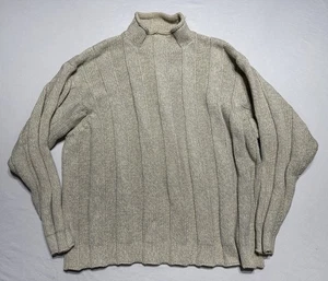 Suéter J Crew XL Para Hombres Beige Algodón Tejido Acanalado De Colección Hong Kong Cuello Simulado - Imagen 1 de 6