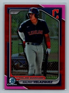 2024 Bowman #BCP-29 Ralphy Velazquez Fuchsia Refractor Cleveland Guardians /199 - Picture 1 of 2
