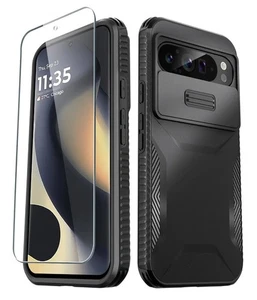 Google Pixel 9 Pro Xl Case Black With Protector - Picture 1 of 5