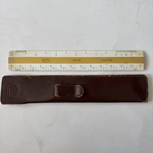 Vintage Post 1252 Drafting Scale Ruler Rule Tool W/ Case - Picture 1 of 2
