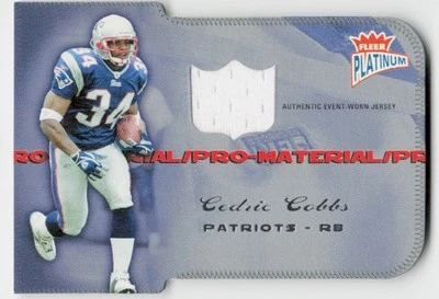 2004 Fleer Platinum #PM-CC Cedric Cobbs Pro Material Jersey Die Cut #/99 - Image 1 of 2