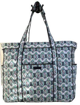 VERA BRADLEY~Bolso de Mano Grande Get Carryed Away~Llevar~RAYAS DE CACHEMIRA~RARO~¡NUEVO CON ETIQUETAS!! Foto 1 de 4