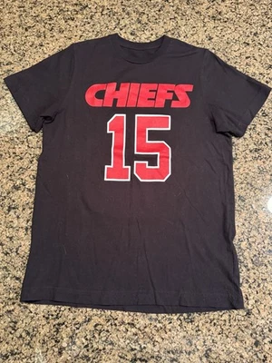Kansas City KC Chiefs #15 Patrick Mahomes NFL Niños Camiseta Negra Grande 14/16 Foto 1 de 4
