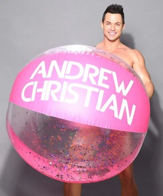 Andrew Christian 60" Glitter Beach Ball - Image 1 of 2