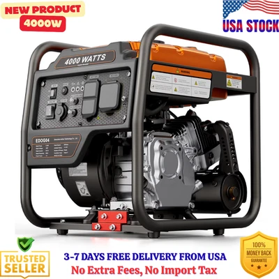 Efurden 4000W Portable Inverter Generator Gas Powered Generator For Home