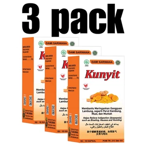 3x Turmeric 18 Capsules Natural Organic Herbs Spices Fresh Pure Hygienic Premium - Picture 1 of 9