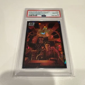 2022 Star Wars Galaxy HAN SOLO & CHEWBACCA IN THE COCKPIT #42 Atomic /150 PSA 10 - Picture 1 of 2