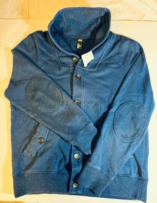Cárdigan polar con botones H&M (L para hombre). Azul. Algodón. Pesado. ¡NUEVO CON ETIQUETAS! Foto 1 de 4