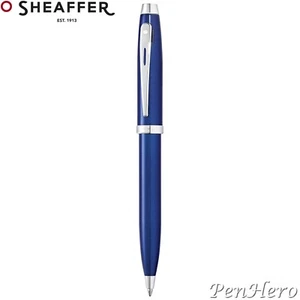 Sheaffer 100 Glossy Blue Lacquer Ballpoint Pen 9339-2 - Picture 1 of 3