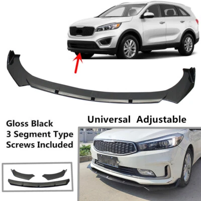 Add-on Universal Fit For Kia Sorento 2016-2020 Front Bumper Lip Spoiler Splitter - Изображение 1 из 4