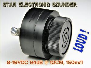 SONALERT-TYPE SOUNDER BEEPER, 12VDC, LOUD 94dB, CHIRPING SOUND, ELECTRO-ACOUSTIC