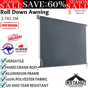 Instahut Outdoor Blind Window Roll Down Awning Canopy Patio Shade Privacy Screen - Picture 1 of 12