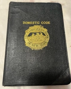 VTG CitiBank 1921 National City Bank of New York - Domestic Telegraph Code Book - Zdjęcie 1 z 13