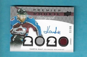 MARTIN KAUT 2020-21 PREMIER ROOKIE PATCH AUTO AUTOGRAPH ON CARD RC /99 - Picture 1 of 2