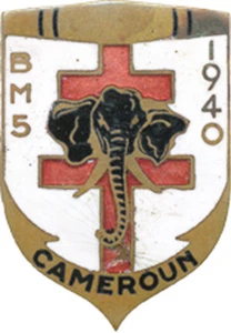 Bataillon de Marche 5, 1° D.F.L, CAMEROUN, matriculé, ELEPHANT, (Le Caire) - Imagen 1 de 4