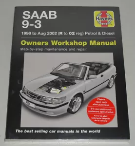 Manuale Riparazione Saab 9-3 Benzina + Diesel,Incl. Cabrio,gli Anni 1998 - 2002 - Foto 1 di 1