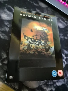 BATMAN BEGINS TWO -DISC DELUXE EDITION DVD + Collectible Book. R2 - Picture 1 of 4