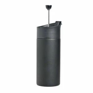 Coffee Culture Double Wall Travel French Press/Plunger & Sipper Matt Black 350ml - Picture 1 of 2