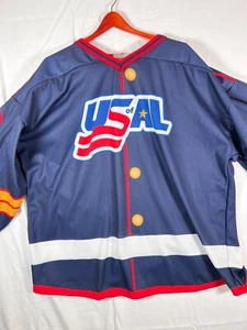 USA US of AL Hockey Jersey Blue Rare Euc Mens Size 3XL ~ EXCELLENT - Picture 1 of 11