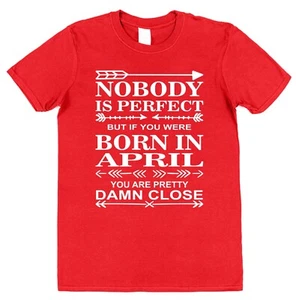 April Birthday T-Shirt Ideal Gift for Aries and Taurus Star Signs April Baby - Picture 1 of 5