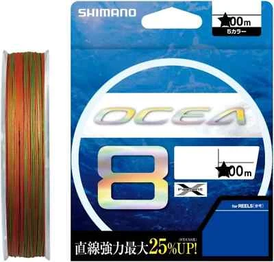Shimano OCEA 8 PE #1.5-12 ocho líneas trenzadas máx. 173 lb 200-500 m de Japón [Nuevo] Foto 1 de 4