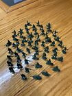 Lot of 58 Green Plastic Mini Army Men 1" Inch Bulk Action Figures Toy Soldiers