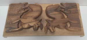 Vintage Wood ~ Adjusting Sliding Handmade Deer Book Holder Bookends Hunting Man - Picture 1 of 7