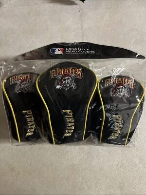 Juego de 3 cubiertas de cabeza de club de golf bordadas de los Pittsburgh Pirates MLB cuello largo Foto 1 de 4