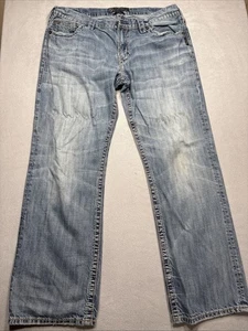 Silver Jeans Co Zac Jeans Mens 38x32 Nash Blue Relaxed Fit Distressed - Picture 1 of 8