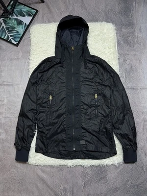 Chaqueta con Capucha G-Star RAW M Negra Cortavientos Cremallera Frontal Ligera Nylon Foto 1 de 4