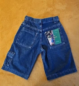 Pantaloncini jeans Lee anni 90 ragazzo nuovi con etichetta taglia 16R vintage denim - Foto 1 di 9