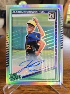 2025 Donruss JACOB MISIOROWSKI Rated Prospects Optic Prizm AUTO Brewer Autograph - Picture 1 of 2