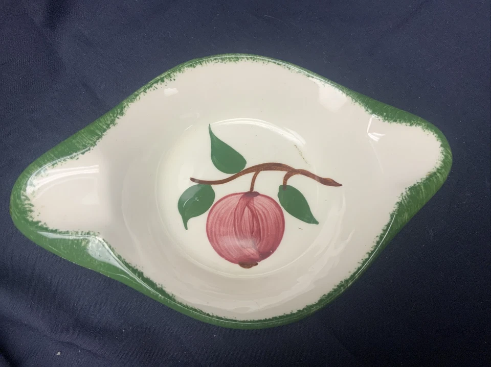Vintage Blue Ridge Spoon Rest "Quaker Apple" Pattern Foto 1 de 4