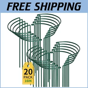 Sturdy 20-Pack Green Plant Support Cages - 10" Wide, 16" High for Your Garden - Picture 1 of 11