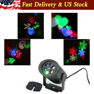 Halloween Christmas LED Laser Light Projector Snowflake House Party Stage Lamp/ - Picture 1 of 16