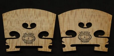 New Arrival! 2 pcs  AUBERT," DE LUXE" 41.5mm Violin bridge REGULAR HEART 4/4 #33 - Image 1 of 4