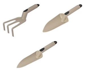 3 piece 12" Composite Resin Hand Garden Tool Set Trowel Transplanter Cultivator - Picture 1 of 1