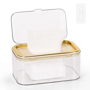 Baby Wipes Dispenser, Wipe Holder Wipes Container Large Capacity Keep Wipes Fres - Picture 1 of 12
