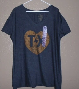 State of Mine Short Sleeve Graphic TEXAS T-Shirt Charcoal-Women's SMALL  NWT - Picture 1 of 10