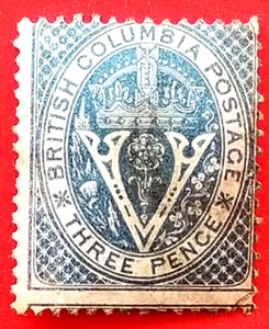 Vancouver Island #7 Perf 14 Seal of British Columbia Used - Picture 1 of 1