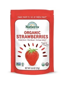 Natierra Organic Dried Strawberries 2 Packages Exp 2/2025. 0.8 oz Each FREE SHIP - Picture 1 of 2