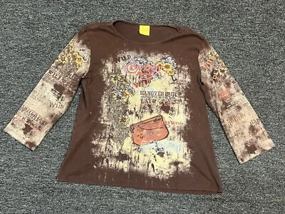 Camisa Katina Marie Talla L Vaquera Western Fair Estrás 3/4 Slv Hecha en EE. UU. Foto 1 de 3