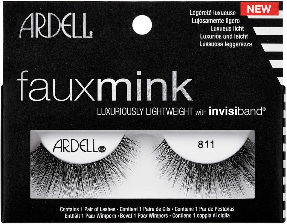 ARDELL FAUX MINK LIGHTWEIGHT FALSE EYE LASHES INVISIBAND - BLACK (811) - Image 1 of 1