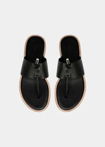 S04 SCARPE SANDALO DONNA VINCE CAELAN NUOVE CON SCATOLA SLIDE IN PELLE MISURA 5, 7, 8,5, 9 $250 - Foto 1 di 4
