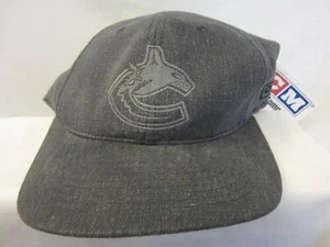 Vancouver Canucks NHL Hockey Grey on Grey Adj back Baseball Hat New W Tags - Picture 1 of 6