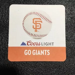 COORS LIGHT Beer Coaster San Francisco Giants GO GIANTS - Picture 1 of 2