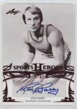 2013 Leaf Sports Heroes Red /5 Rick Barry #BA-RB1 Auto HOF