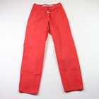 Marithe Francois Girbaud Women's Jeans Red Denim 3/4 Tapered Leg Made In USA