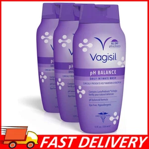 3-Pack Vagisil pH Balanced Daily Intimate Feminine Wash, Hypoallergenic, 12 oz - Picture 1 of 7